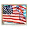 Stupell Industries Windblown American Flag Floater Framed Art